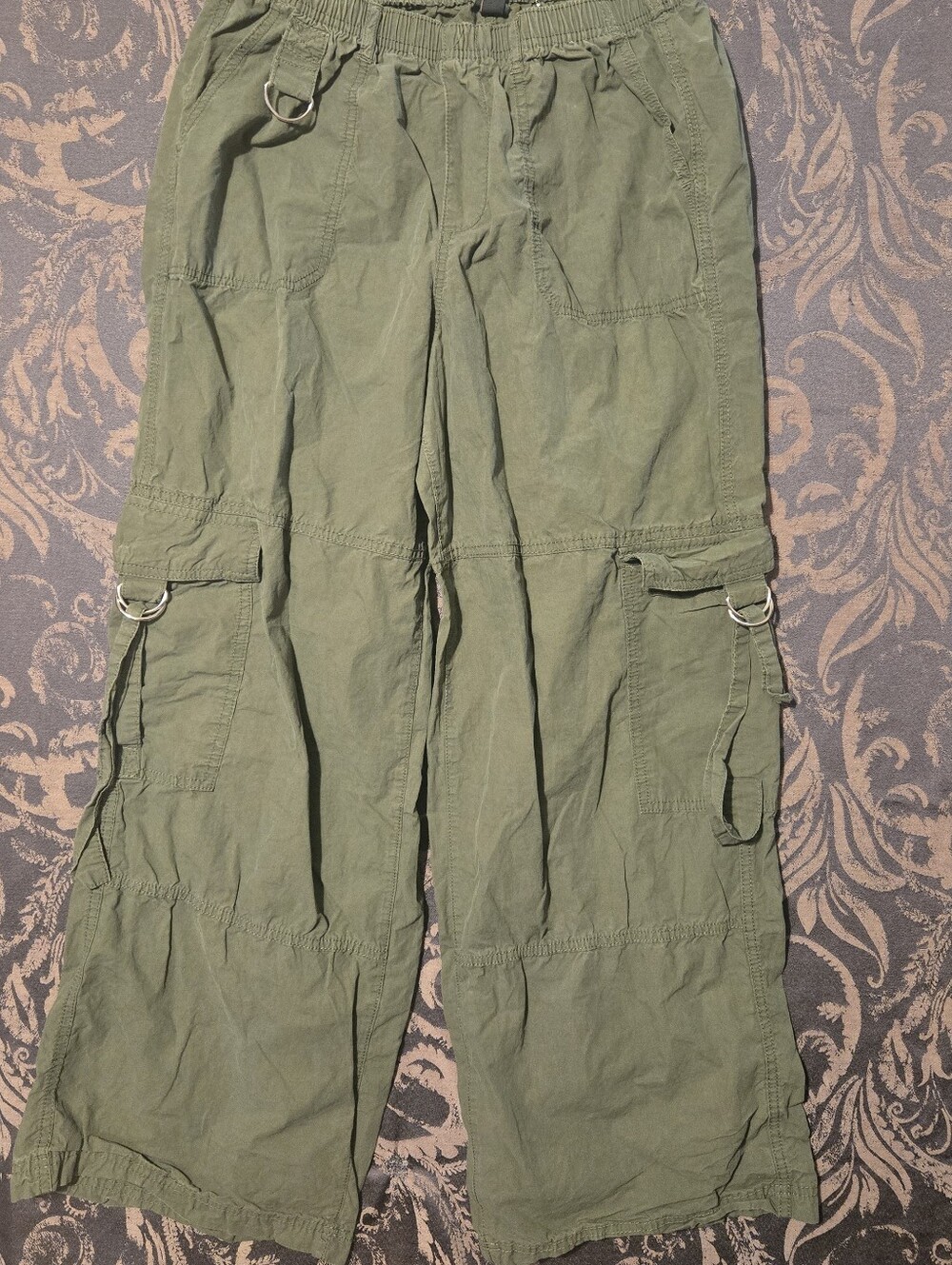 Wild Fable Women's Mid-Rise Wide Leg Cargo Pants Size Medium